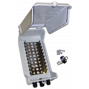 Outdoor distribution box for 10 connection modules, 100 pairs